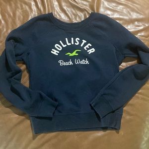 Y2K Hollister Co. Navy Crop Sweatshirt